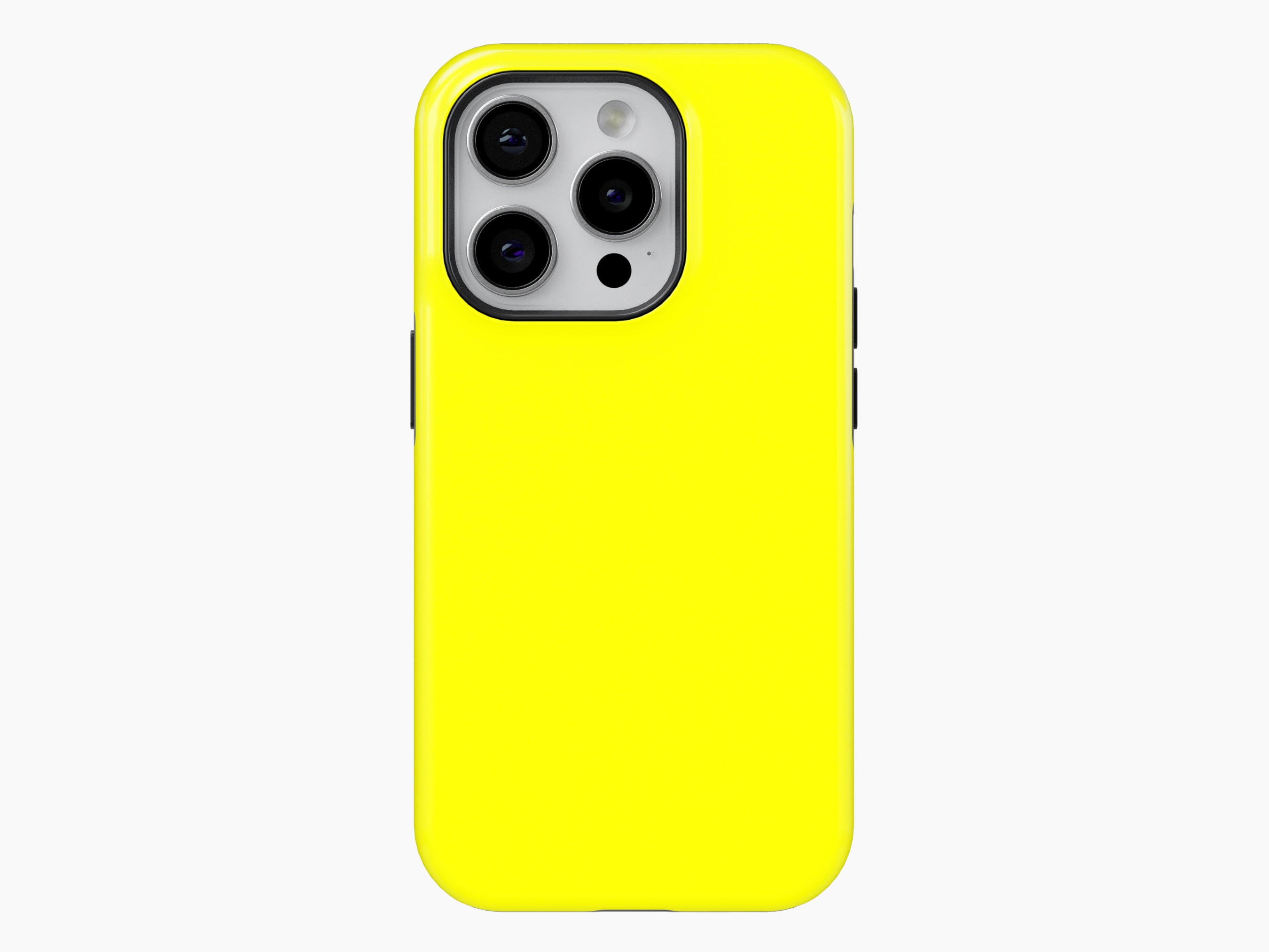 Solid Bright Yellow Phone Case for iPhone 15 14 13 Pro Max 12 Mini 11