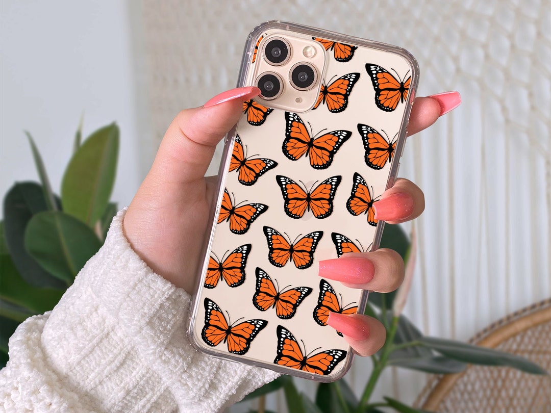 Butterfly Printed Phone Case Compatible With Apple iPhone 15/15Pro