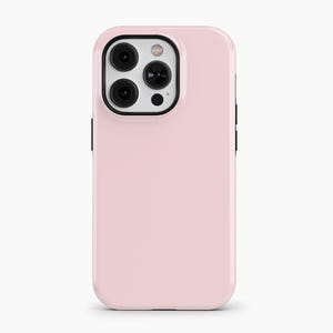 Pale Pink Phone Case For iPhone 17 Air 16e 15 Pro Max 14 Samsung Galaxy S26 Ultra S25 Plus S24 Tough Phone Cover