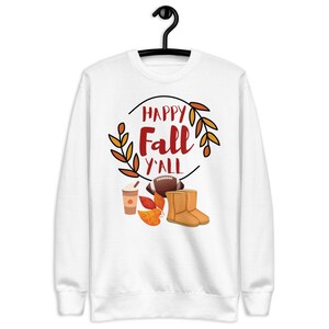 Happy Fall Y&#39;all Sweatshirt, Unisex Fall Pullover, Fall Sweatshirt, Happy Fall Y&#39;all, Pumpkin Shirt, Autumn Shirt, Thanksgiving Shirt