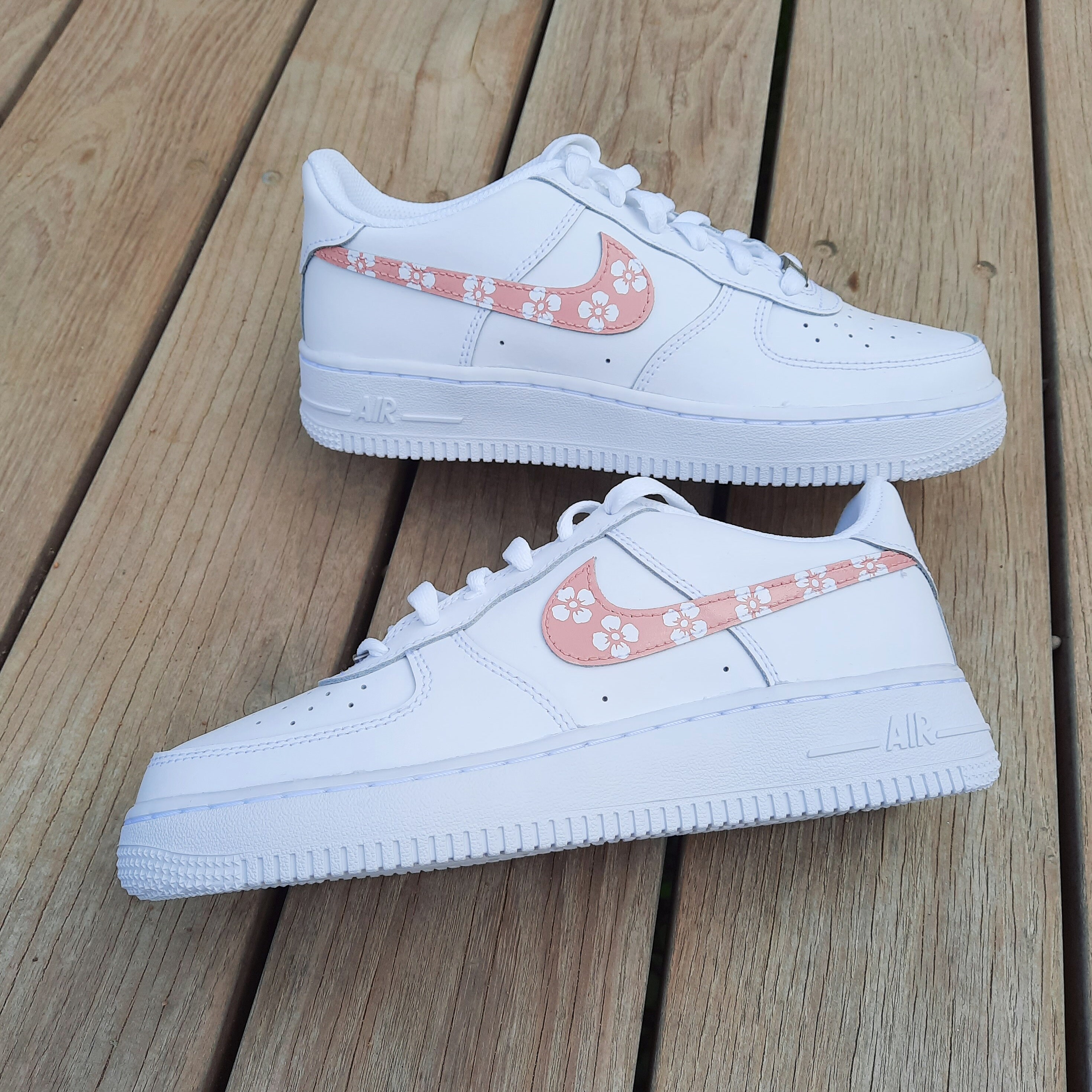 pink flower nikes