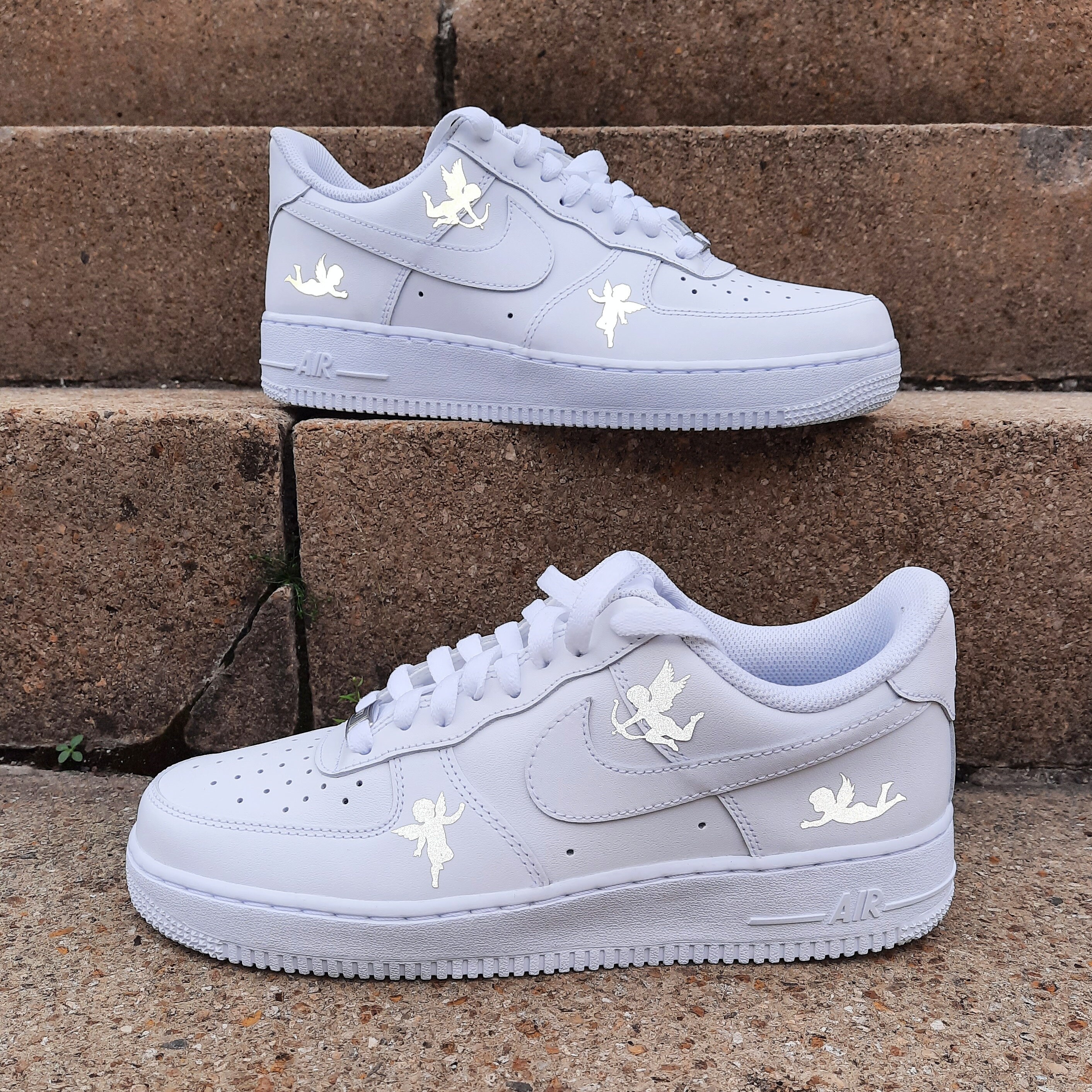 Nike Airforce 1 reflective Angels Custom Sneaker AF1 Etsy