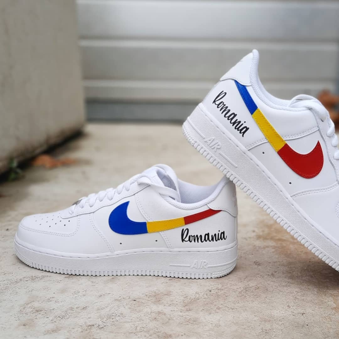 ornamento Unir Fiel Nike Air Force 1 romania Custom Sneaker AF1 - Etsy