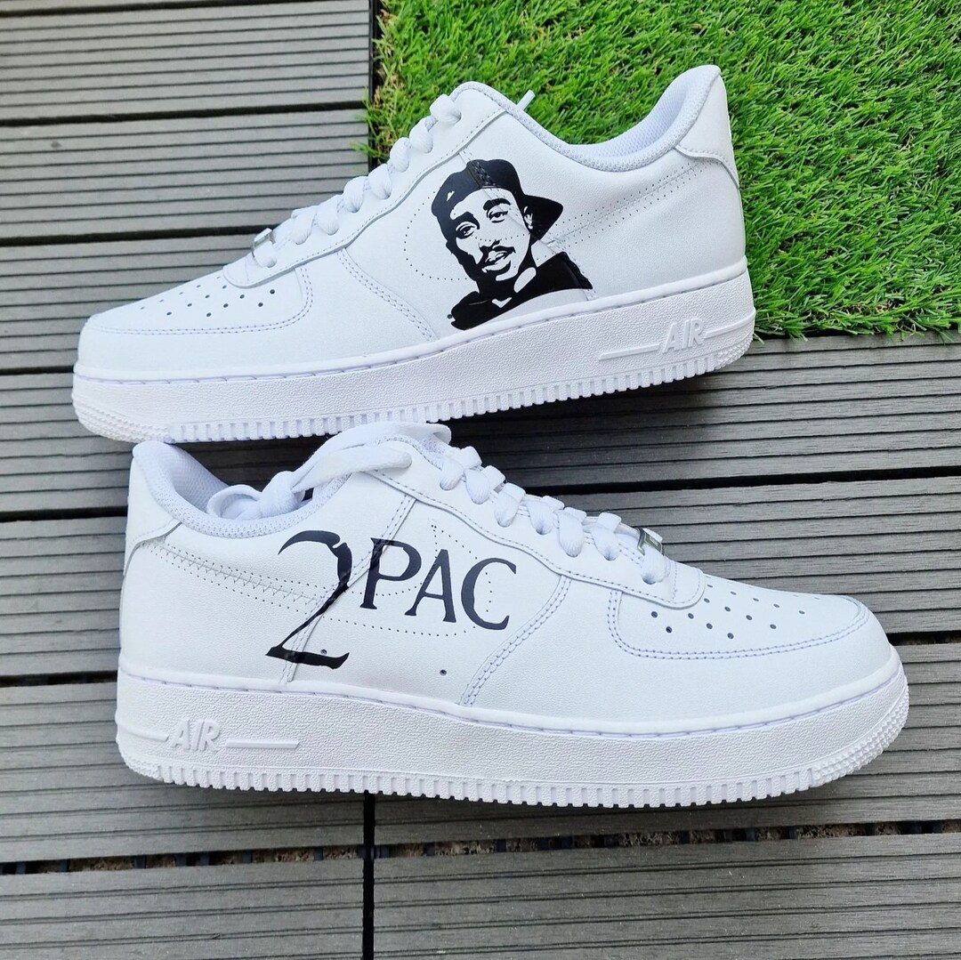 2 Pac Air Force 1 Custom Sneaker Tupac Shakur - Etsy