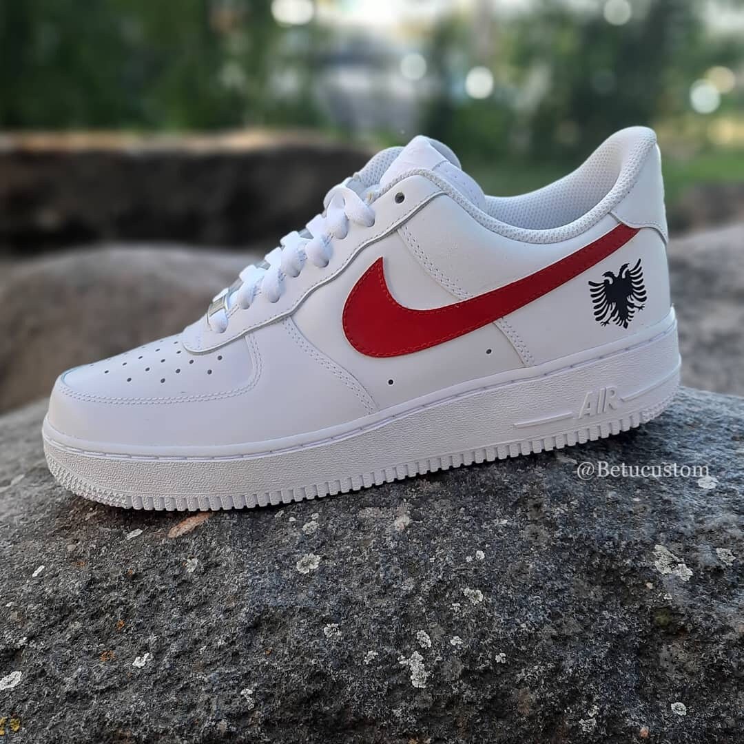 Nike Airforce 1 Albanië Custom Sneaker AF1 - Etsy Nederland