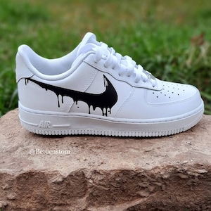 Nike Air Force 1 drip Black Custom Sneaker AF1 -  Finland