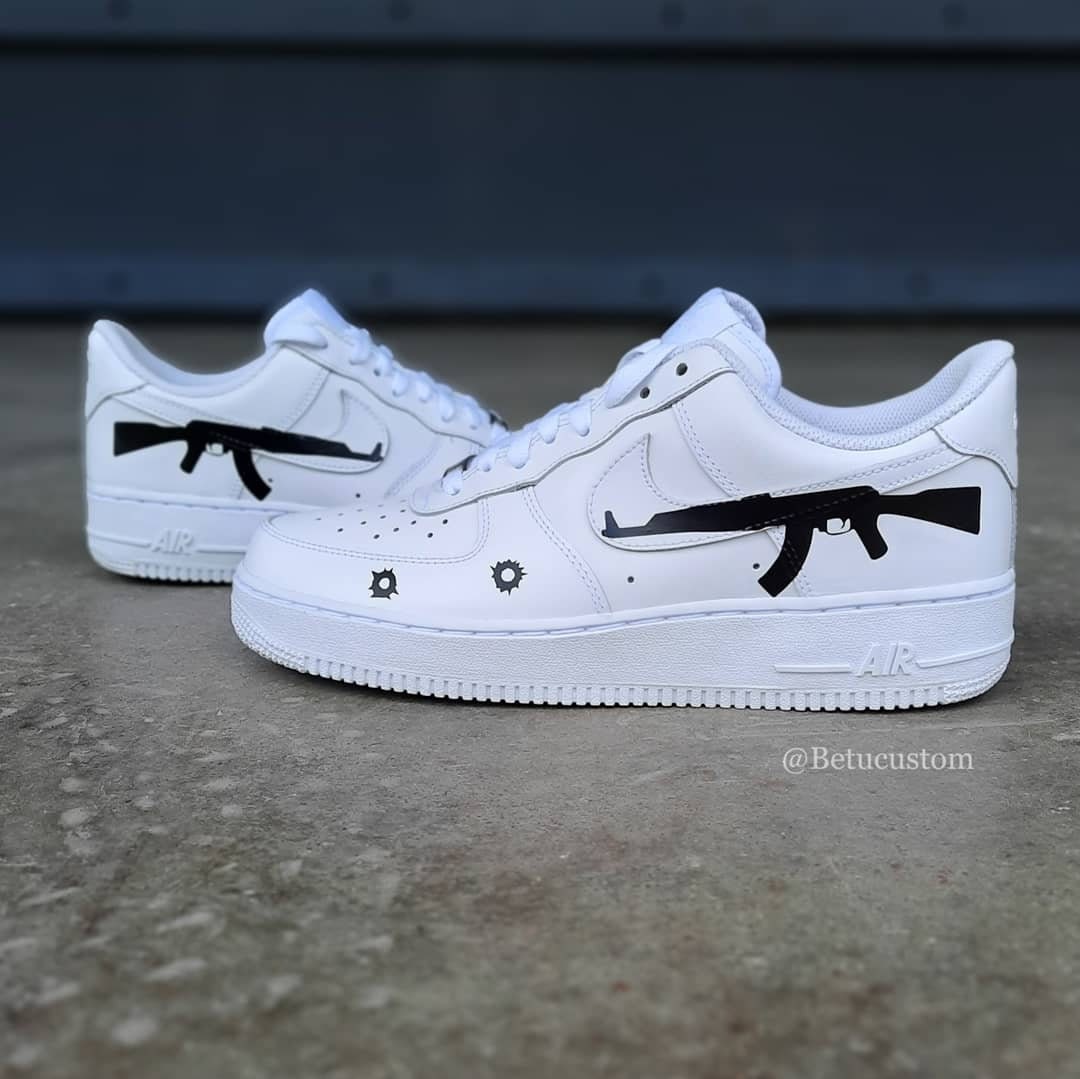 Custom Shoes Nike Air Force 1, Luxury, Nike, Sexy, Gift, White, Black, Sneakers, Shoes, Personalized Gift, Designer Art Man 12 | Olgavolgoart