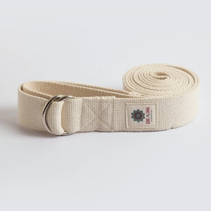 Core Asana Purple Yoga Straps Yoga Belt Hand stitched belts Yoga Stretching Straps Yoga Stretch Belt Gifts for Her White