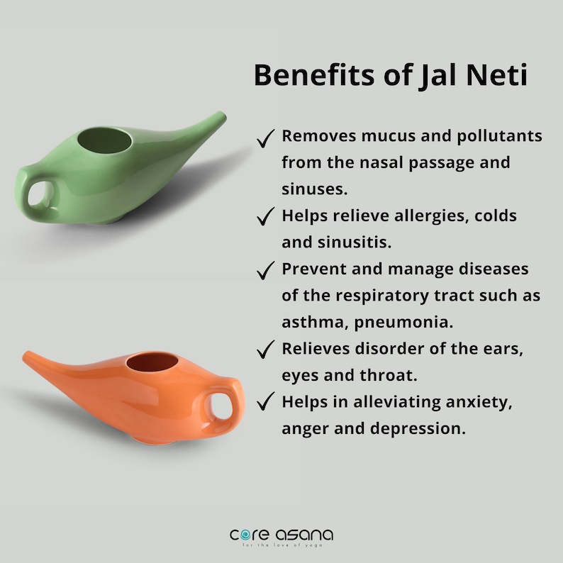 Yoga Neti Pot Green Ceramic Handmade Jal Neti Pot Jal Neti Practice Pot