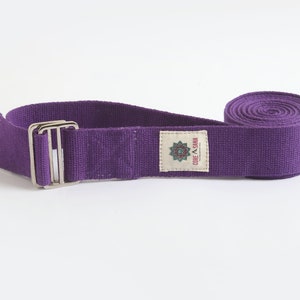 Core Asana Purple Yoga Straps Yoga Belt Hand stitched belts Yoga Stretching Straps Yoga Stretch Belt Gifts for Her Purple