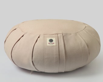 Mousses de sarrasin remplies de méditation Zafu | Coussin de sol en lin | Oreiller de méditation | Coussin de méditation | Pouf de méditation | Siège d’oreiller Yoga