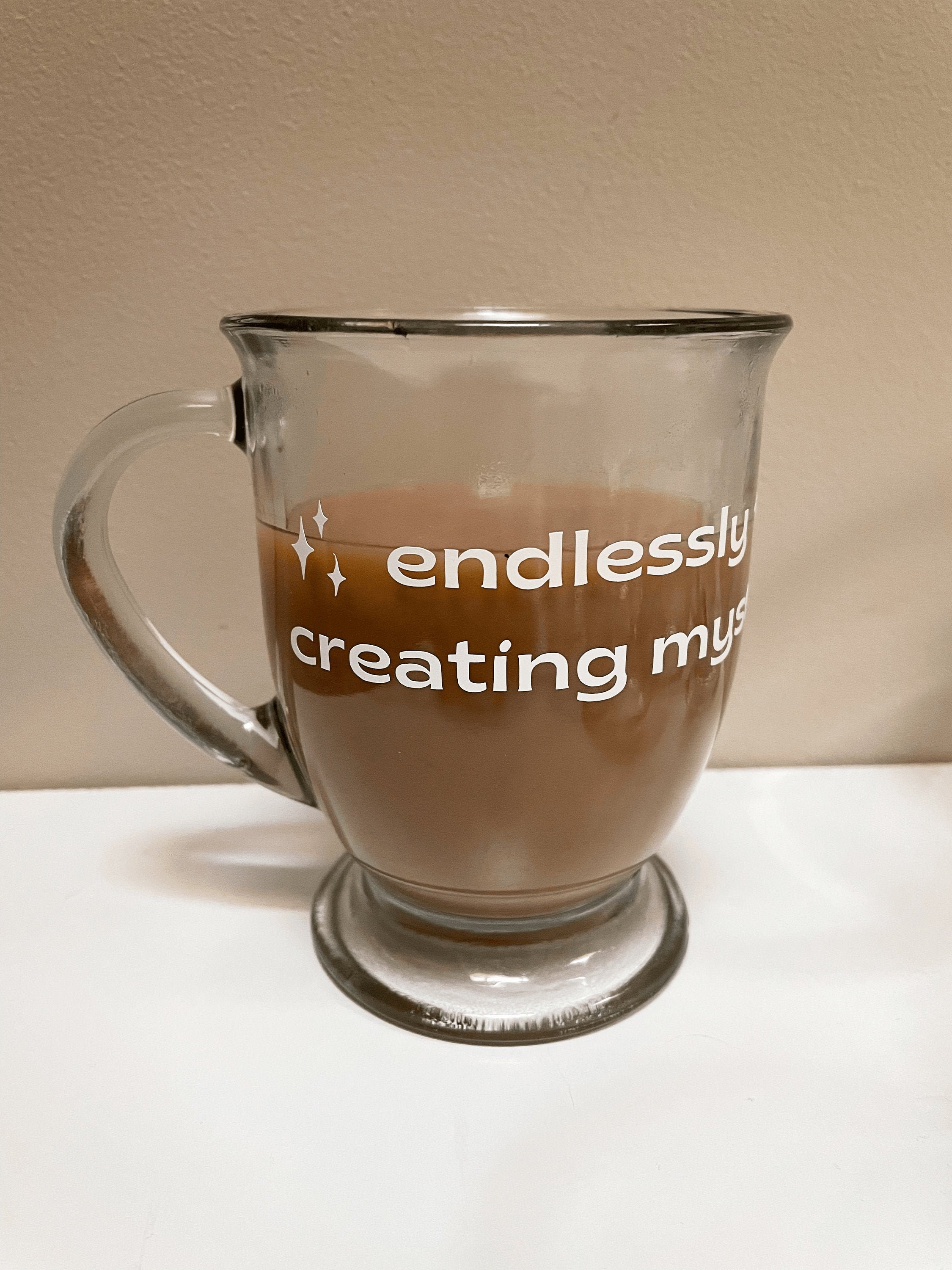 etsy glass coffee mugs