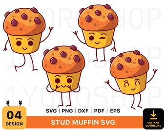 Ohrstecker Muffin Cupcake Clipart svg Logo, Muffins das Maultier, Muffins Schale, Muffins und Beere, Muffin Clipart, Stud Muffin Plotterdatei