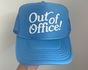 Out of Office Trucker Hat | BLUE | Unisex Trucker Hat | trendy womens hat