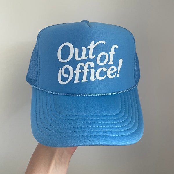 Out of Office Trucker Mütze | BLAU | Unisex Trucker Mütze | trendige Damenmütze