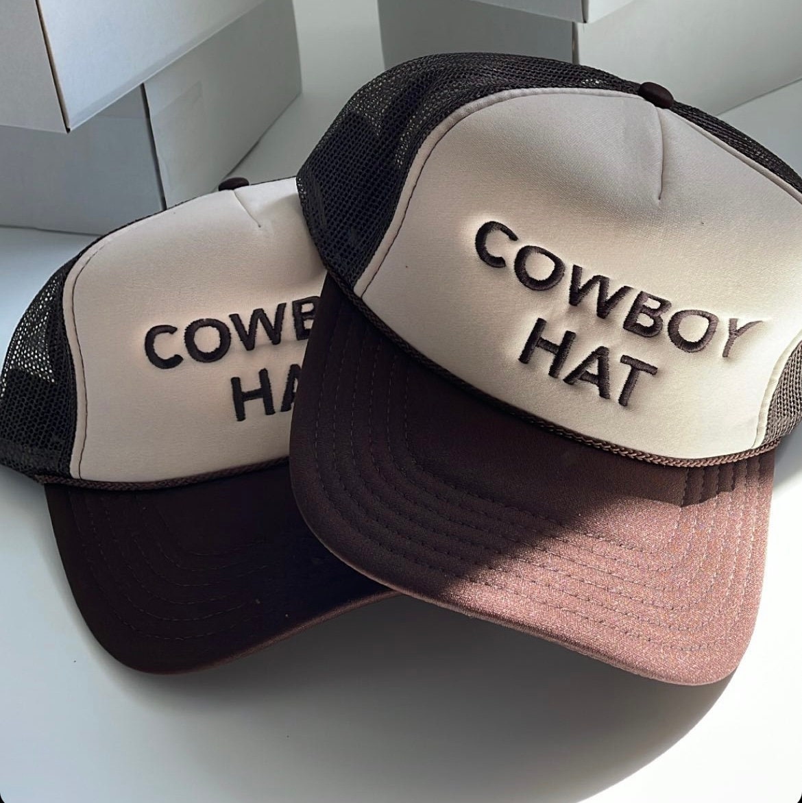 Discover COWBOY HAT Trucker Hat | PREORDER |Unisex Trucker Hat | Cowboy Hat | Trendy Trucker Hat