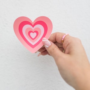 Y2K Heart Sticker | heart bumper sticker | waterproof sticker