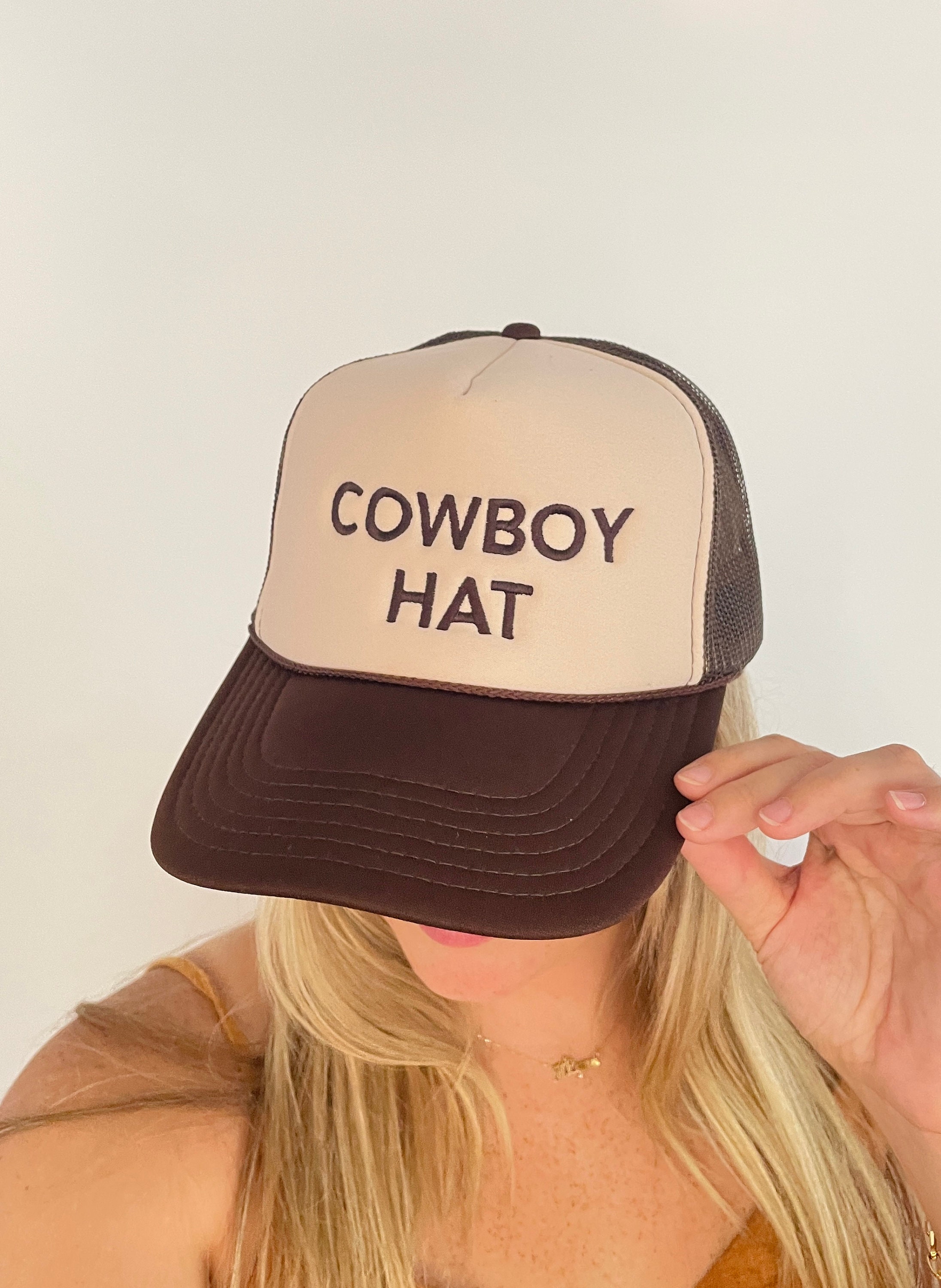 Discover COWBOY HAT Trucker Hat | Trendy Trucker Hat | Unisex | Cowboy Hat Rope Hat | Womens Trucker Hat