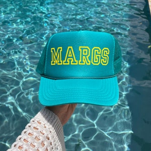 MARGS Trucker Hat | Teal & Yellow | Neon Trucker Hat | Unisex Fit Trucker Hat