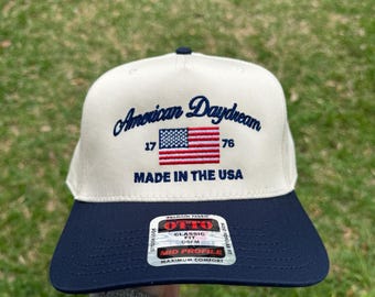 AMERICAN DAYDREAM Trucker Hat | Canvas | Navy & Tan