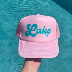 Lake Life Trucker Hat | Pink | Lake Hat | Womens Trucker hat