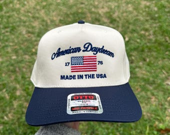 AMERICAN DAYDREAM Trucker Hat | Canvas | Navy & Tan