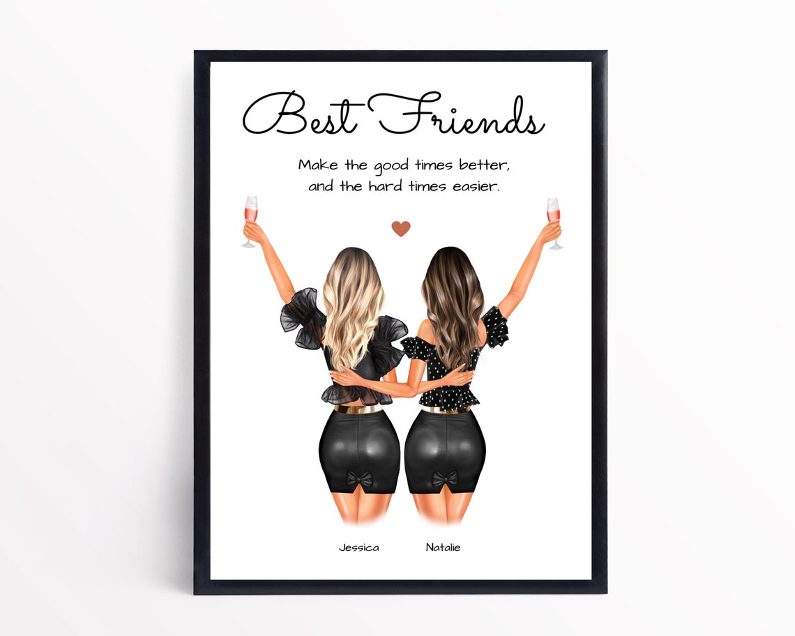 Best Friend Gift, Bestie, Best Friend Print, Birthday Gift, Friend