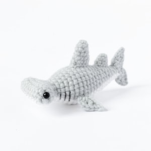 Hammerhead Shark Crochet Pattern (PDF) Shark Family Amigurumi, Crochet Sea Creature, Low-sew, Left-handed & Right-handed Versions Included