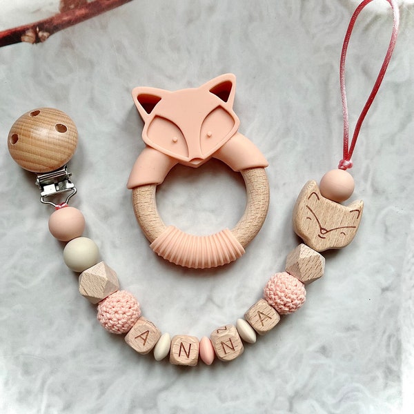 Fox Pacifier Clip Etsy