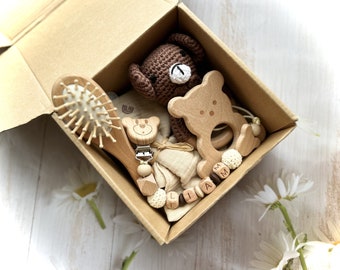Teddy bear birth box, personalized gift