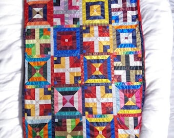 Rosette Ribbon Memory quilt, blanket, cushion, rug. Keepsake.