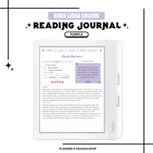 Purple Reading Journal for Kobo Libra Colour: Book & Series Tracker (PDF)