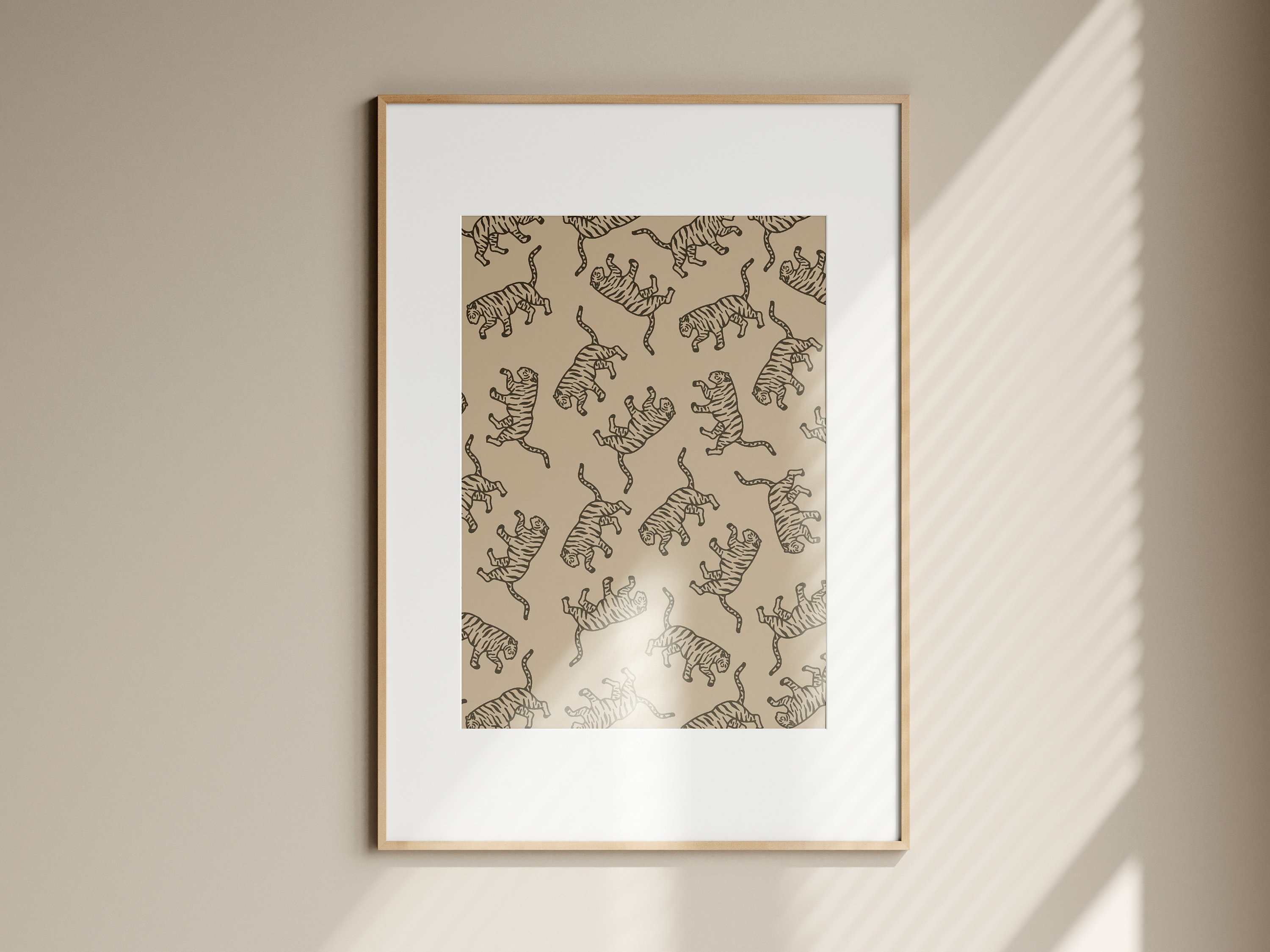 Tiger Print Year of the Tiger Neutral Digital Download Trendy Wall Art