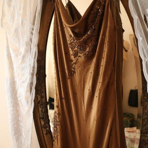 Vintage Adrianna Papell Silk Beaded Dress | M image 2