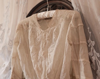 Antique Edwardian Blouse As-Is | XS