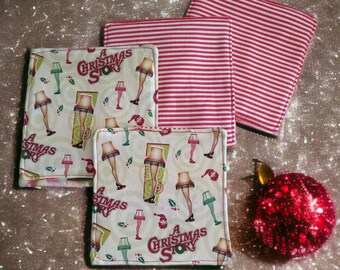 Posavasos reversibles de tela para Navidad – Decoración navideña