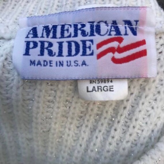 Vintage 1980s Sweater, American Pride Oversized P… - image 4