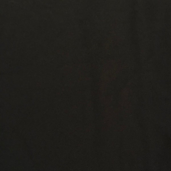 237 Black Polyester Knit Fabric by the Yard, 62 Inches Wide, Two-Way Stretch, Vintage Polyester Fabric Yardage, Fabric Scraps