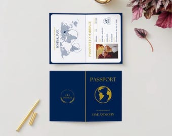 Passport Wedding Invitation Template