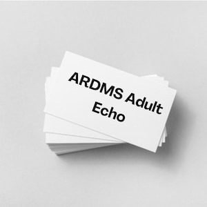 Flashcards imprimíveis ARDMS Adult Echo