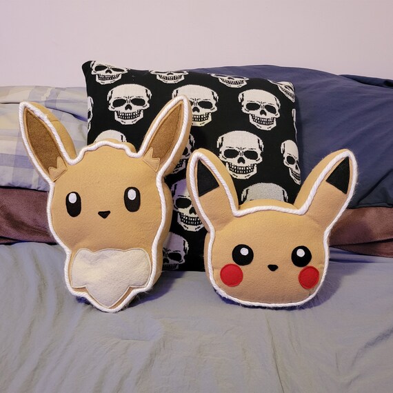 pikachu and eevee plush
