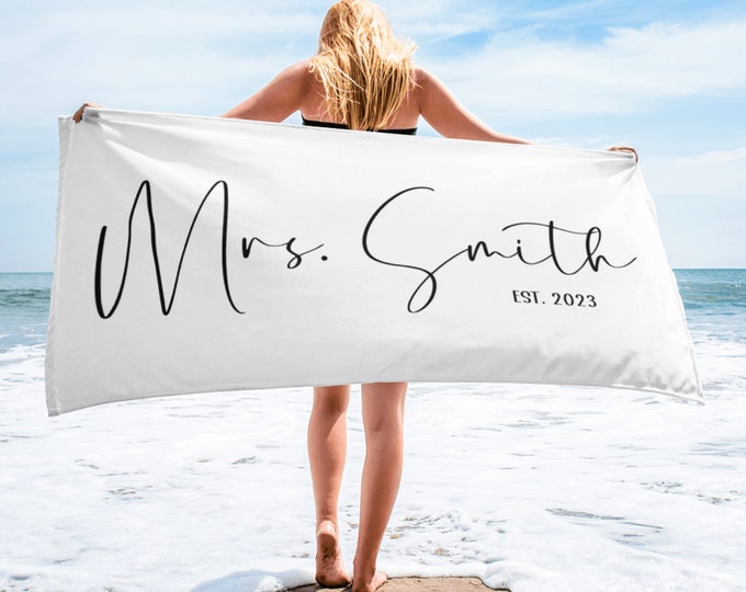Custom Beach Towels Bachelorette Beach Towels Bride Beach Towel Beach