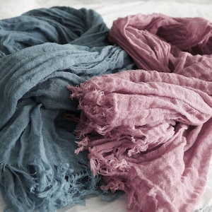 Gifts for mom/Gift for Her/Cotton Gauze Scarf/ Oversized Scarf/Men&#39;s Scarf/Women&#39;s Scarf/Boiled Cotton Scarf/Huge Bohemian Style Wrap
