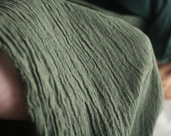 Colored Cotton Muslin Fabric: Soft Gauze Cloth for Summer Sewing