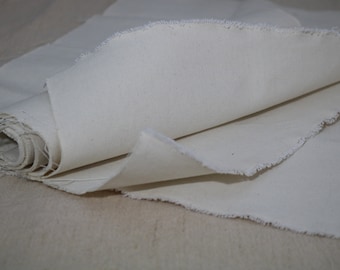 Stiff Cotton Duck Fabric: Natural Calico, 300gsm Canvas