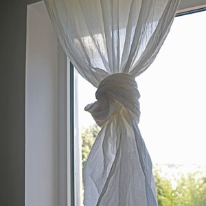 Tende Boho/Tende in garza di cotone/Tende larghe 47&quot;/Tende in mussola di crepe/Tende personalizzate/Tende trasparenti/Tende Boho