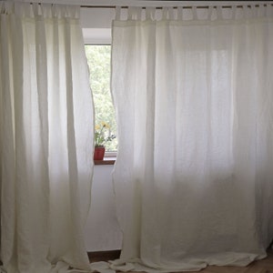 Pure linen thick curtain/ Semi-transparent curtain/ Living room curtain/ Linen drapes as a gift for the new house