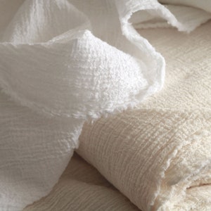 Soft Crepe Gauze Fabric for Your Home Decoration/Single Layer Gauze Muslin for Blouse or Beach Dress/Fine Crepe Fabric for for Sheer Curtain
