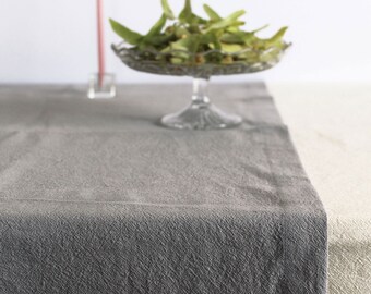 Airy Cotton Table Runner: Natural Washed Cotton, Festive Dining