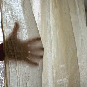 Hemp Curtains/Hemp Drapes/Semi Sheer Curtain Panel/ Long Curtains/Boho Curtains/ Door Curtains/Window Curtains